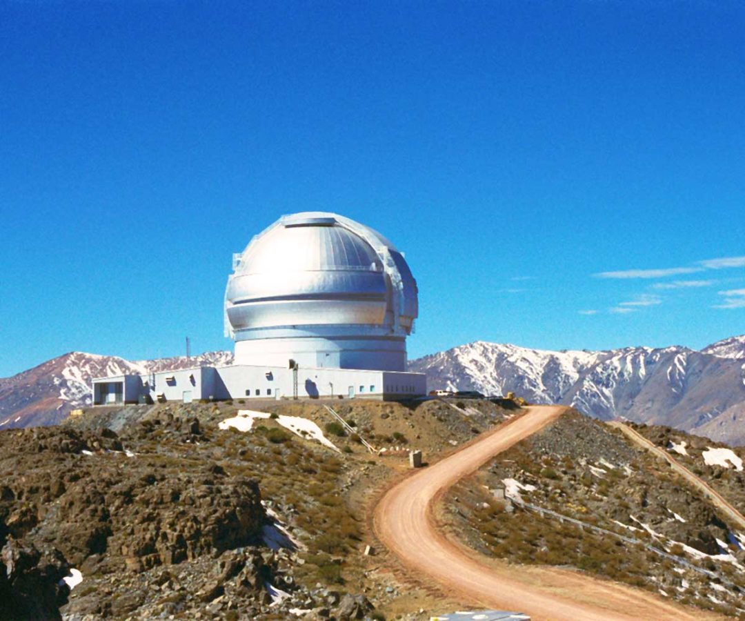 This view of the Gemini South Telescope shows the entire mountaintop facility on Cerro Pachón in Chile.